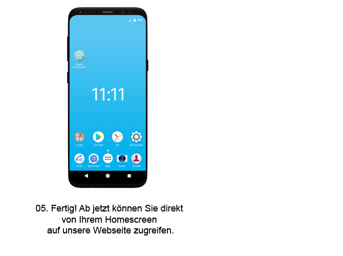 Abbildung Anleitung auf Android-Telefon